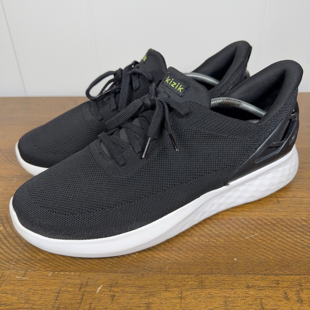 Kizik Shoes Mens 13 Wide Black Athens Hands Free Slip On Athletic Sneakers - Picture 2 of 10